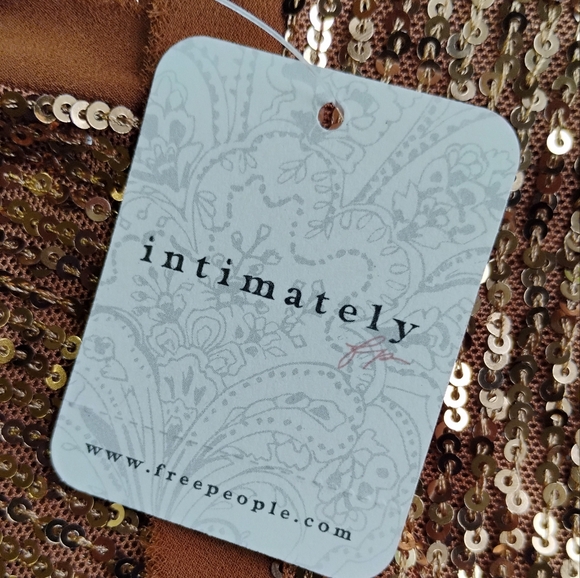 Free People Sunset Rose Bodysuit NWT Strappy Shimmer & Shine Women's Sz XS - Picture 13 of 16